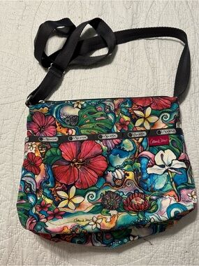 HTF Rare LeSportsac x Colleen Wilcox Hawaii Exclusive "Le'a" Shoulder Bag